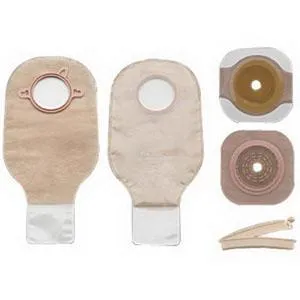 New Image Two-Piece Drainable Ostomy Kit, Cut-to-Fit Stoma up to 1-1/4" (32mm), Flange 1-3/4" (44mm), Sterile,  Clamp Closure - Box of 5