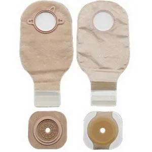 New Image Two-Piece Drainable Ostomy Kit, Cut-to-Fit Stoma up to 1-1/4" (32mm), Flange 1-3/4" (44mm), Sterile,  Lock 'n Roll Closure - Box of 5
