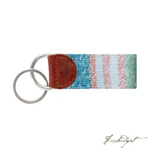 Newport Patchwork Needlepoint Key Fob