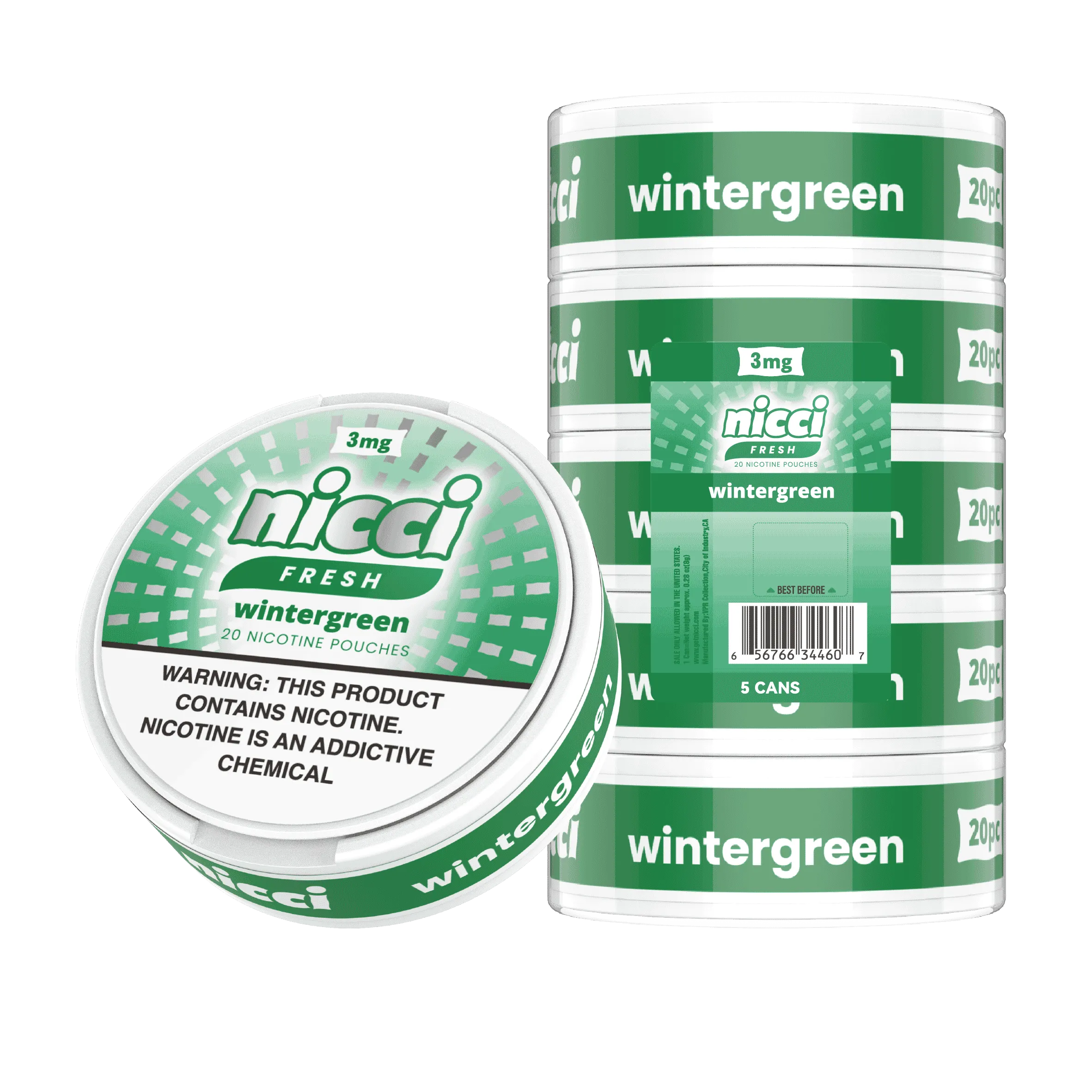 Nicci Fresh - Wintergreen (5/pack)