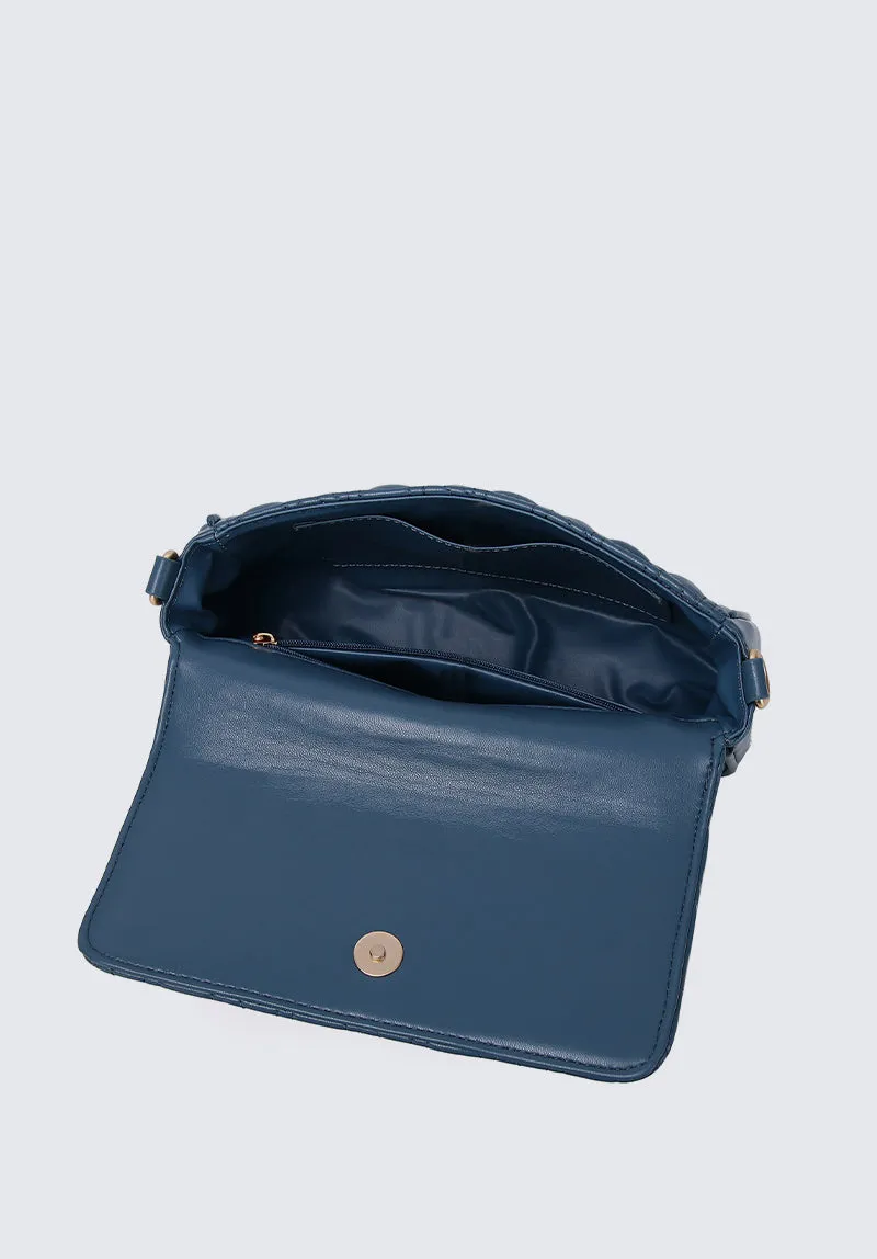 Nurita Harith Nellie Quilted Shoulder Bag (Medium Blue)