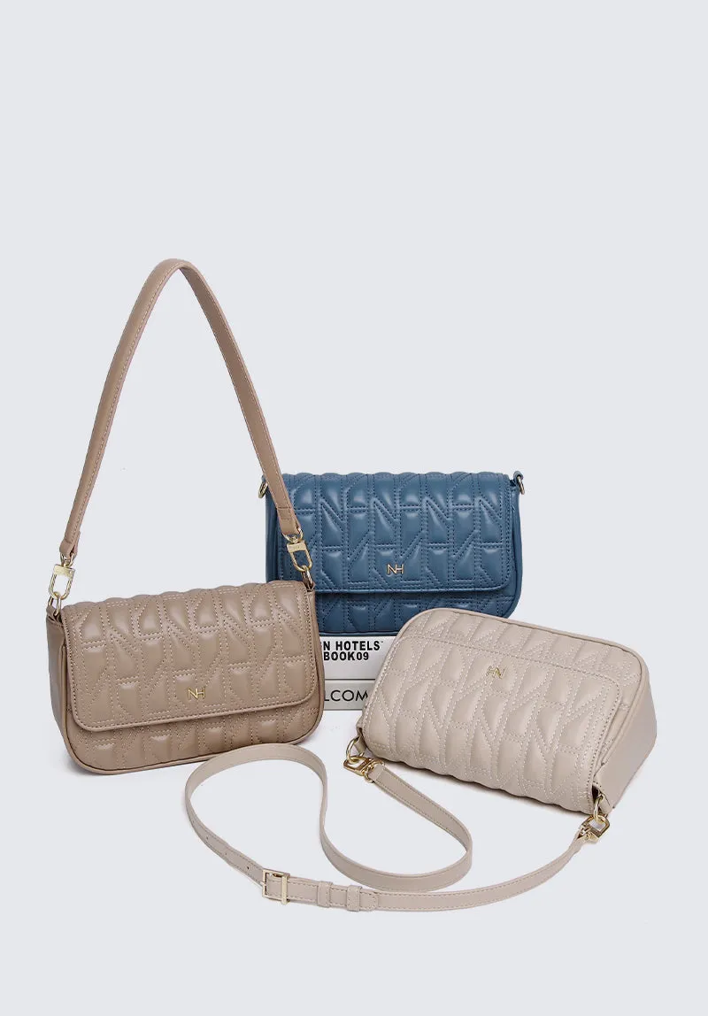 Nurita Harith Nellie Quilted Shoulder Bag (Medium Blue)