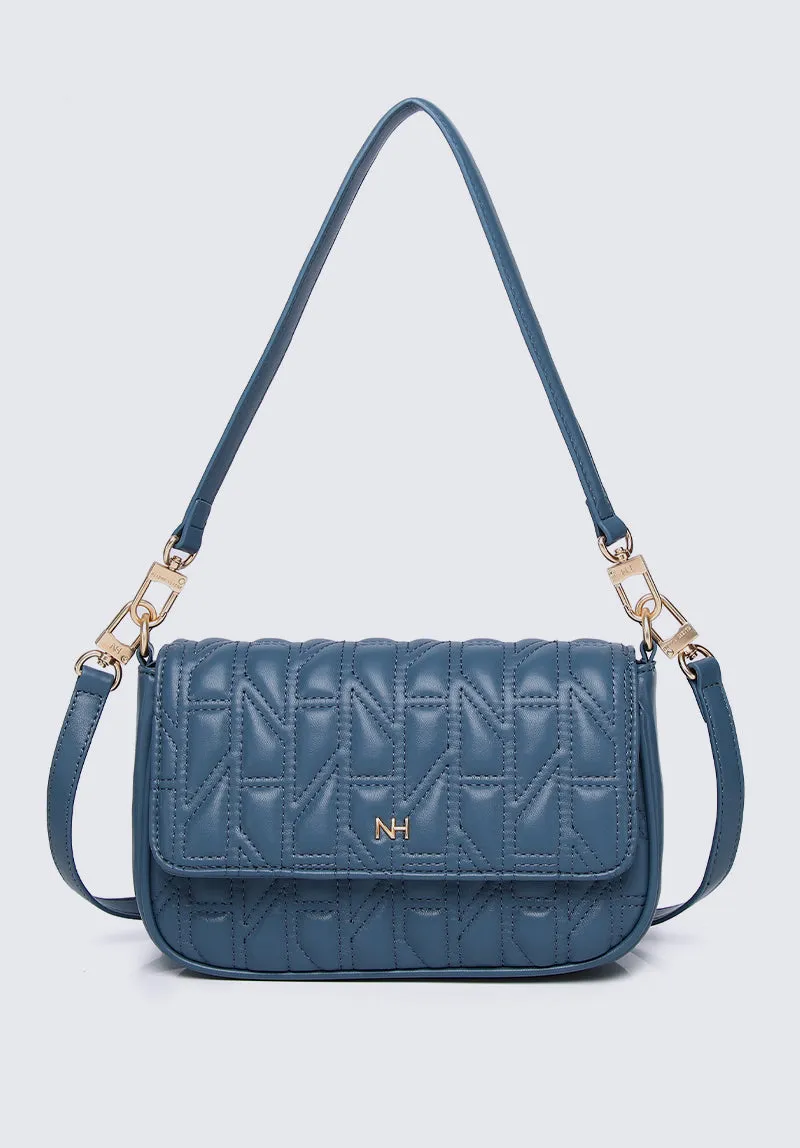 Nurita Harith Nellie Quilted Shoulder Bag (Medium Blue)