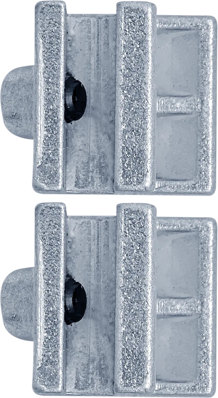 NuSet Tamper Resistant Sliding Window Lock, Hex Screw, Zinc (Pack of 2)