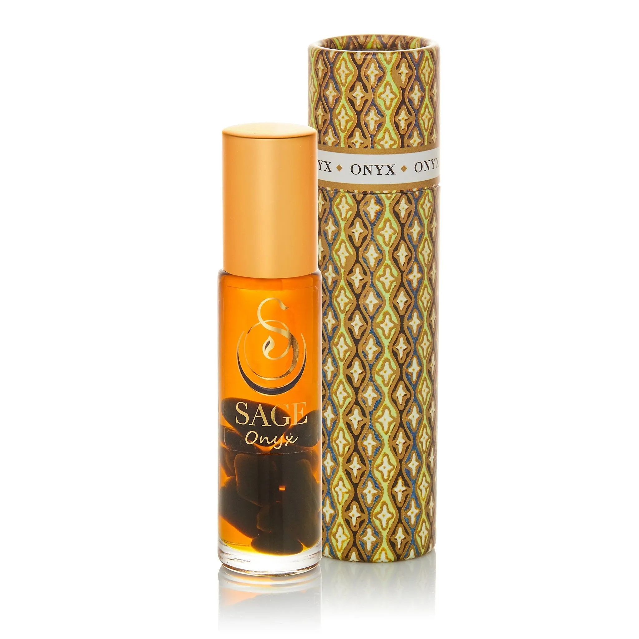 OBSESSION ~ ONYX Gemstone Perfume Oil Concentrate Roll-Ons and Eau de Toilette Gift Set by Sage