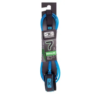 Ocean & Earth Regular Moulded Leash (7ft-Blue)