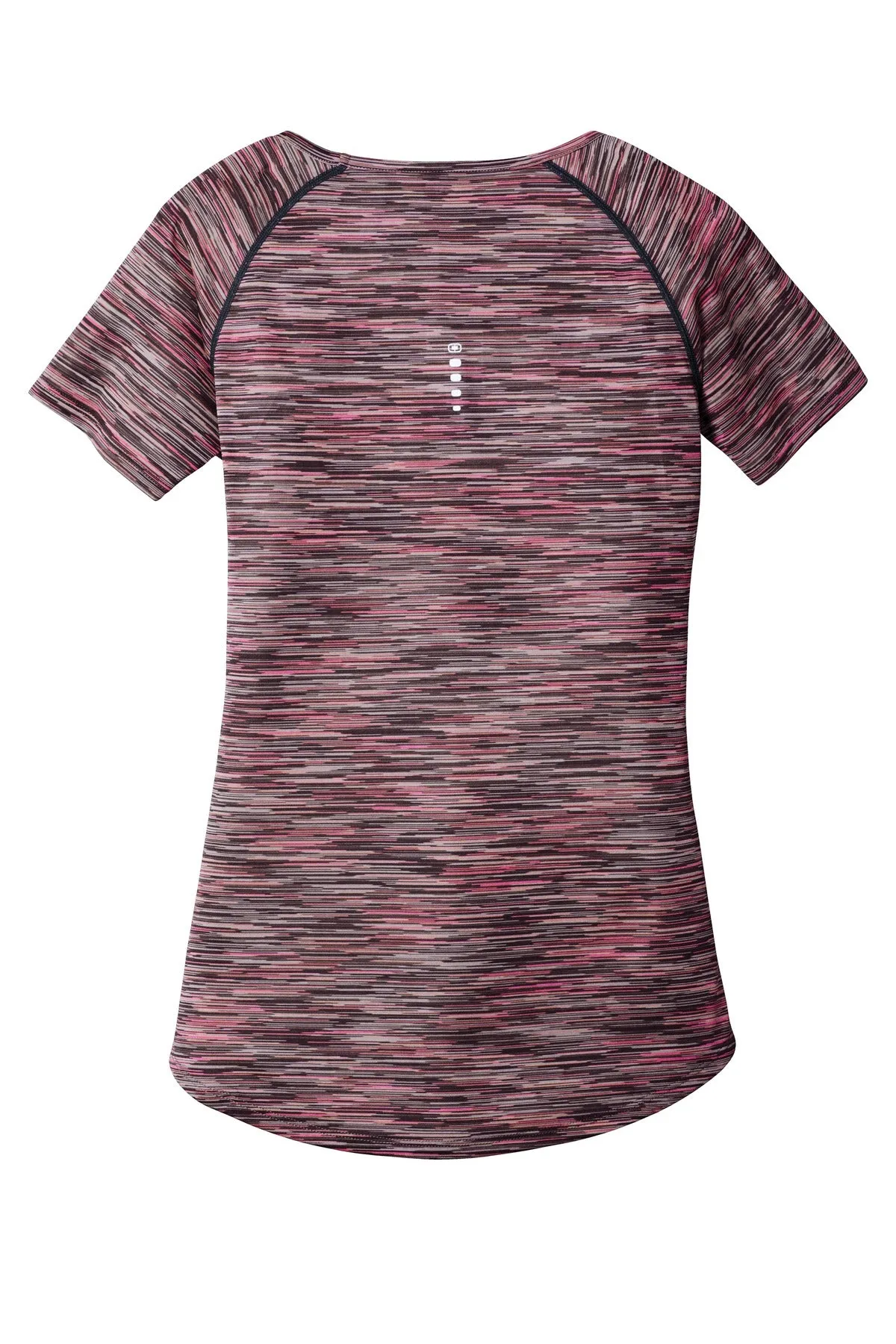 OGIO  Women's Verge Scoop Neck. LOE326 Fierce Coral Space Dye