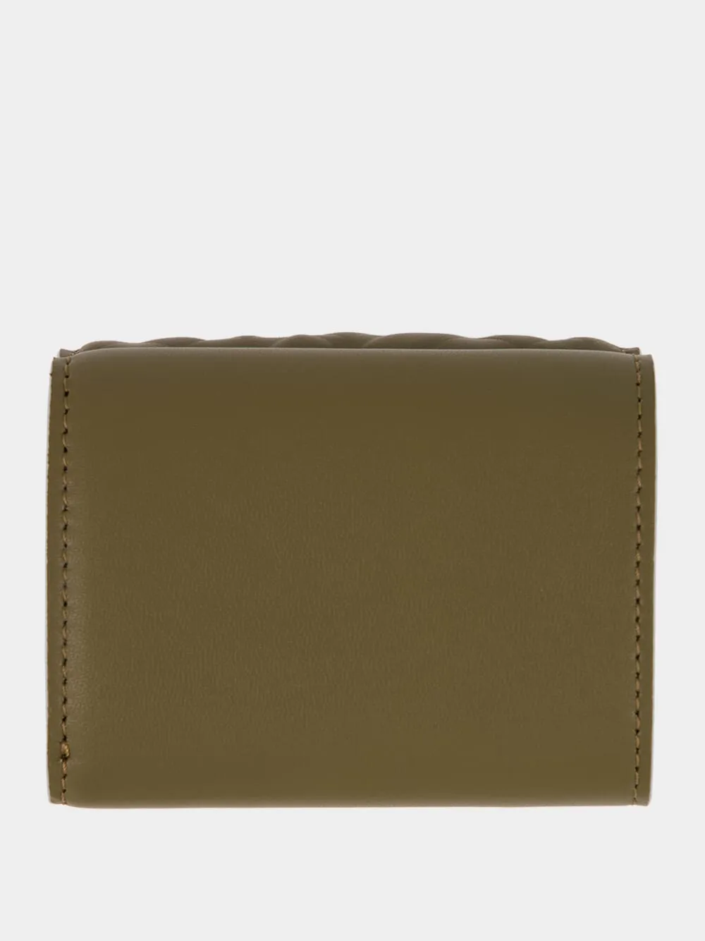Olive Green Nappa Leather Baguette Wallet