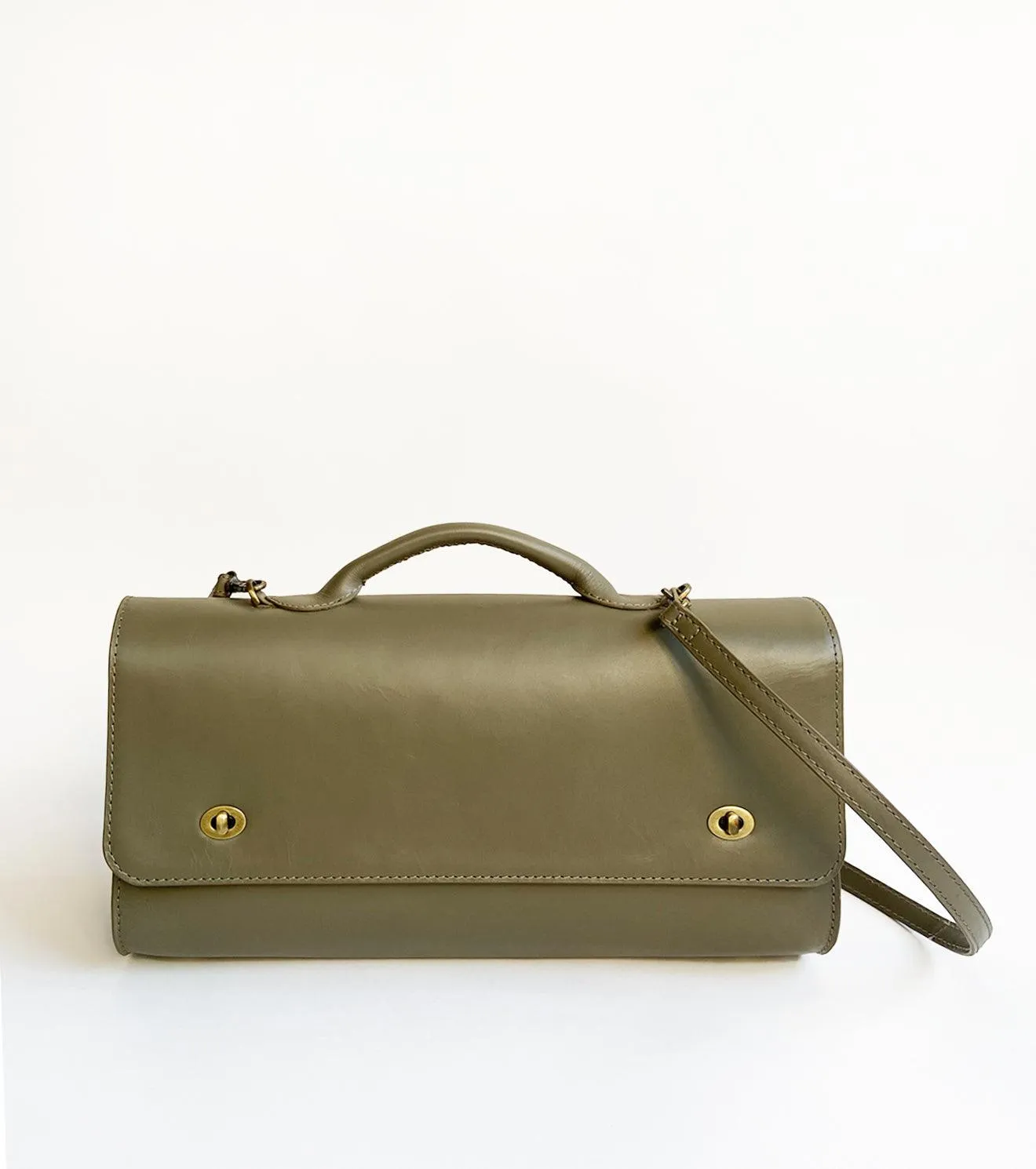 Olive messenger bag
