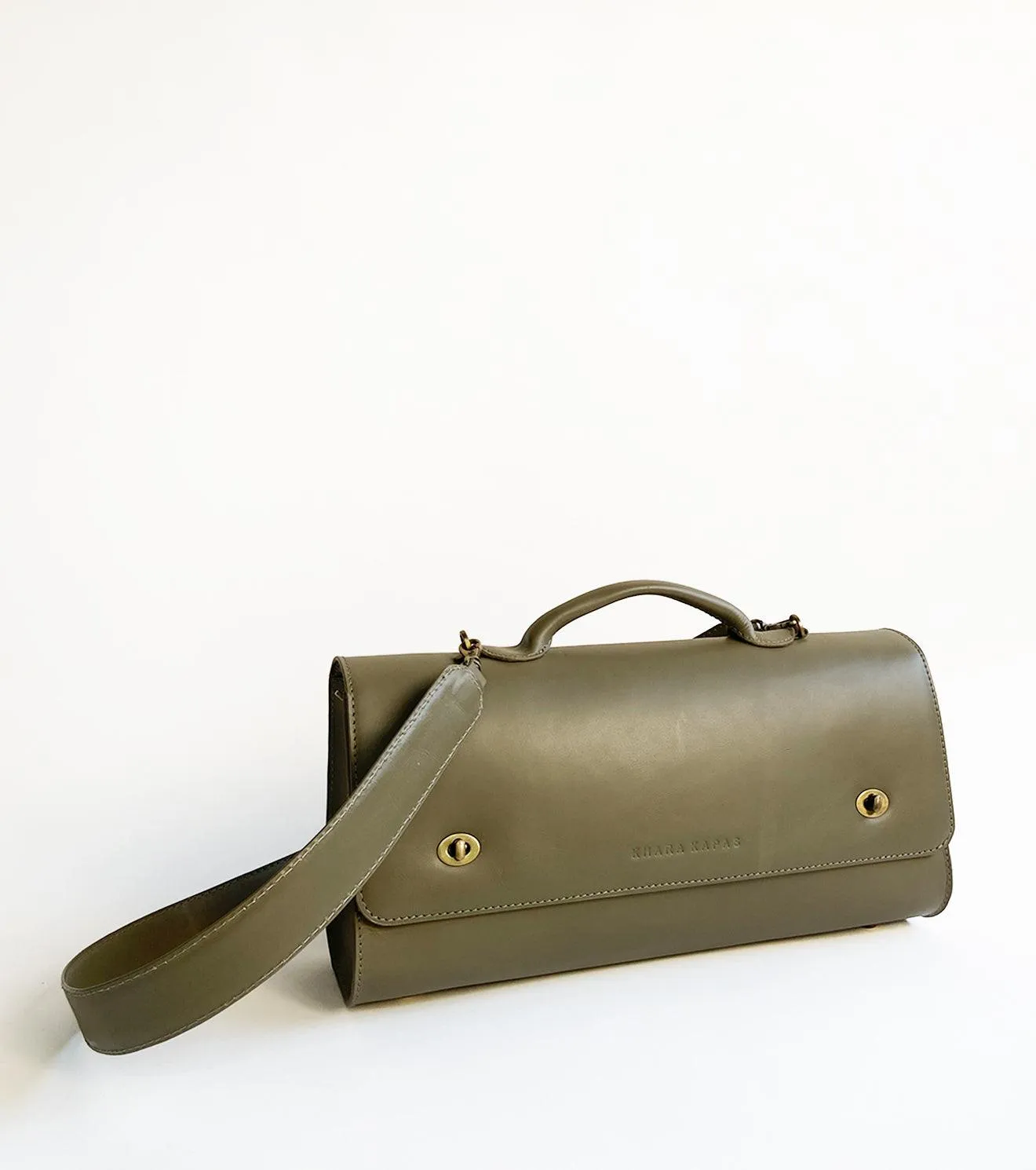 Olive messenger bag