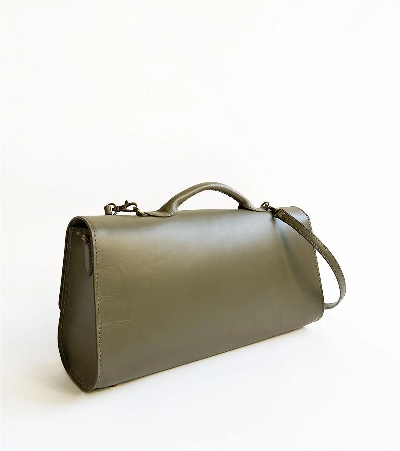 Olive messenger bag