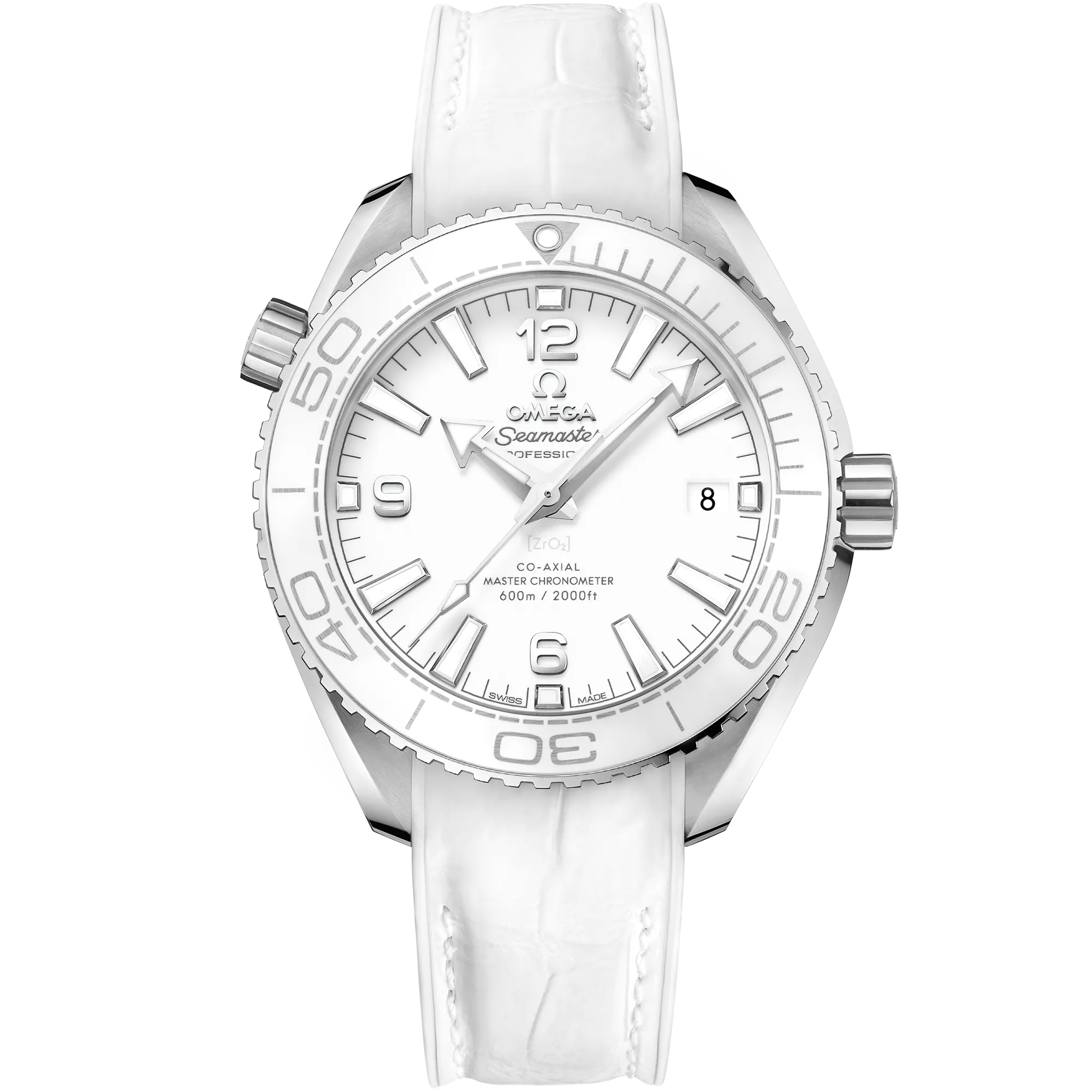 Omega Seamaster Planet Ocean 600M 39.5mm steel on leather strap