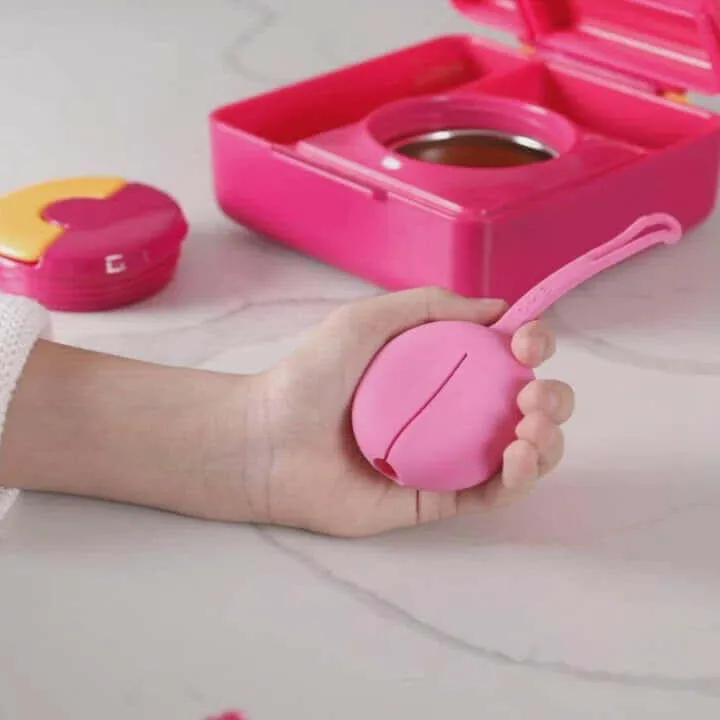 OmiePod & Fork, Spoon Set - Bubble Pink