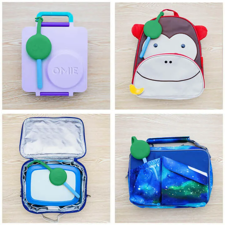 OmiePod & Fork, Spoon Set - Mint Green