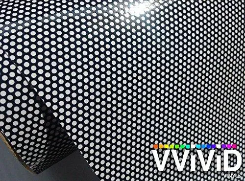 One-Way Perforated Black Vinyl Privacy Window Film