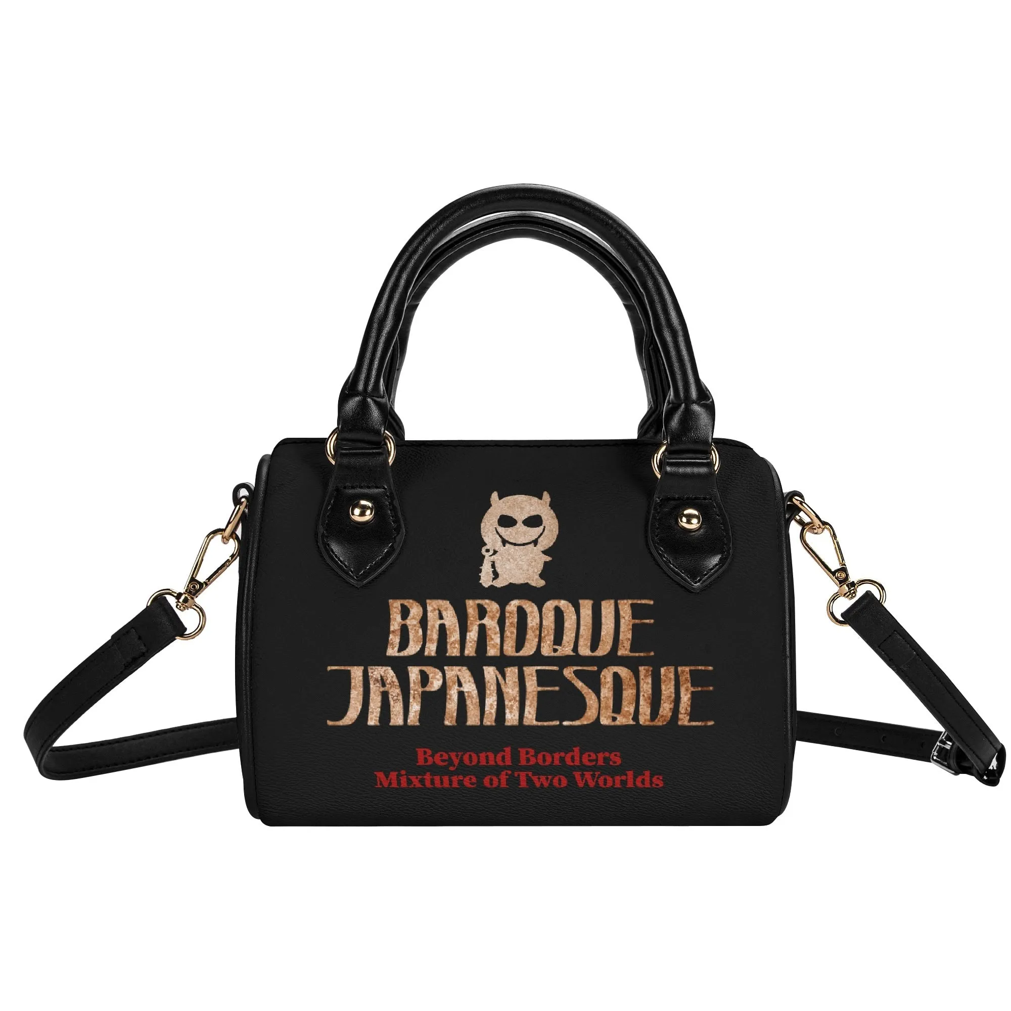 ONIQUE BLACK Womens Leather Mini Small Boston Bag Satchel Handbag