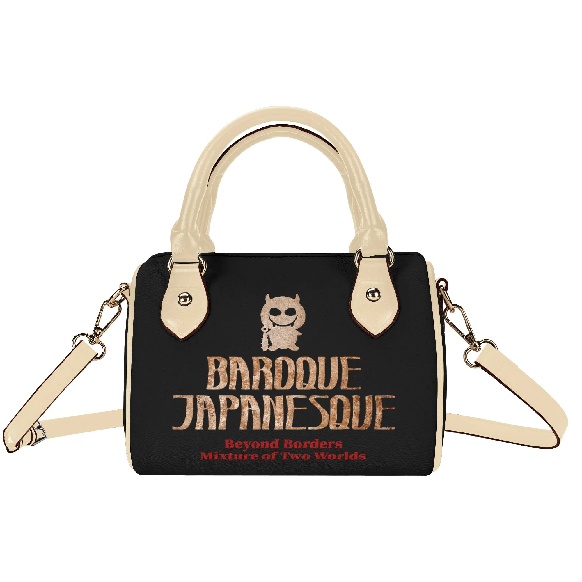 ONIQUE BLACK Womens Leather Mini Small Boston Bag Satchel Handbag