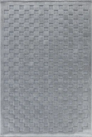 Orion Geometric and Embossed Patterned Gray Area Rug 4213