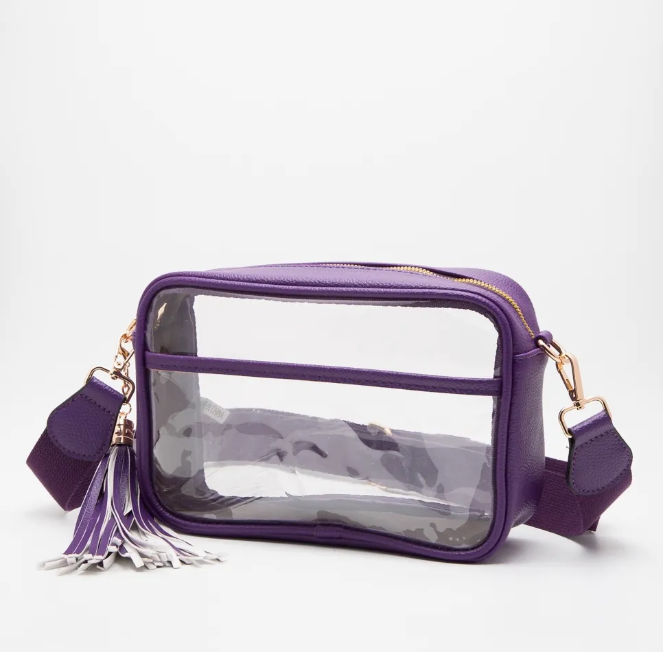 Out Here Clear Crossbody Bag - Purple