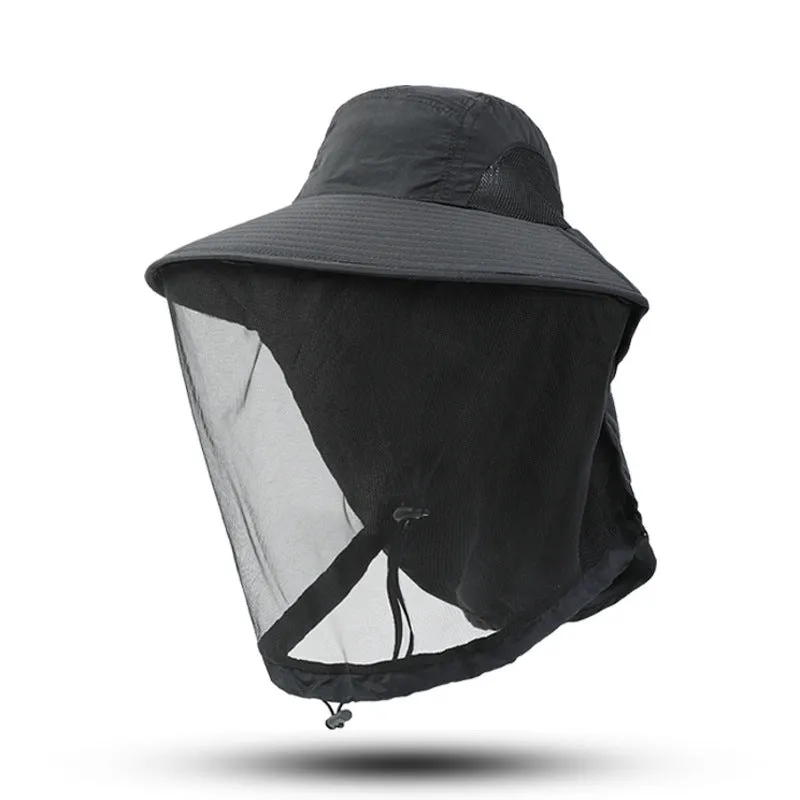 Outdoor Sun Protection Hat Large Brim Sun Protection Mesh