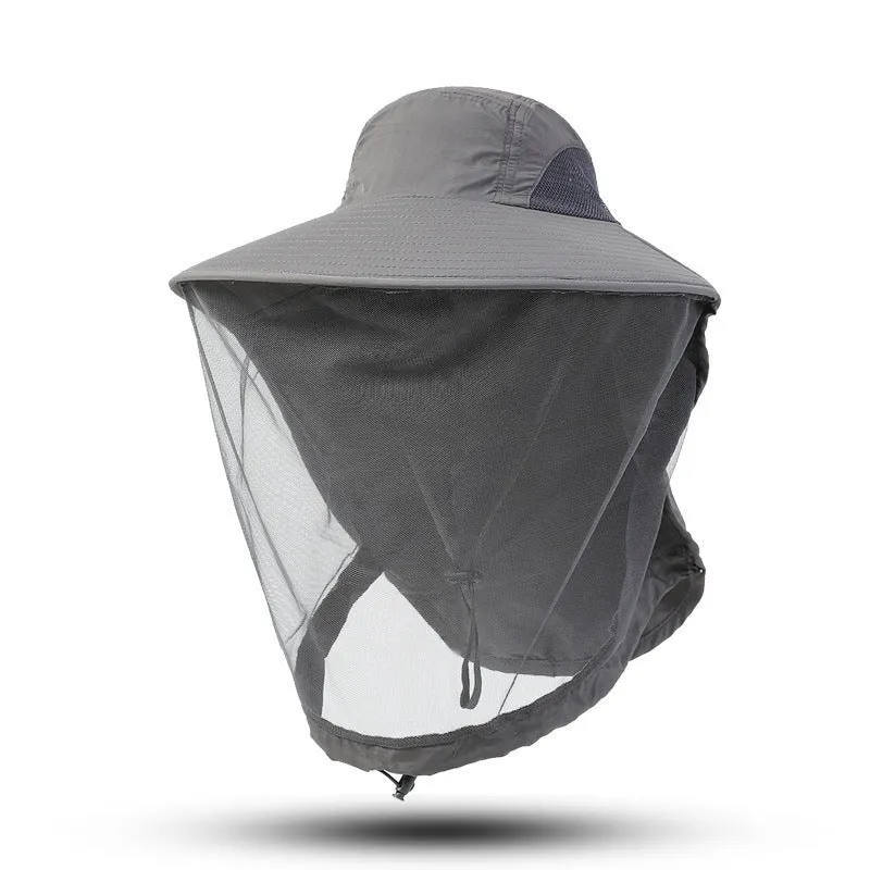 Outdoor Sun Protection Hat Large Brim Sun Protection Mesh