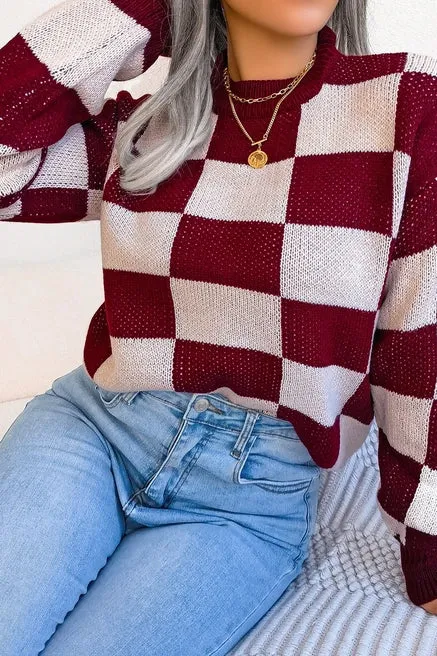 Patchwork Knitted Sweater