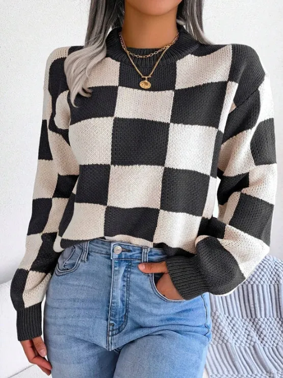 Patchwork Knitted Sweater