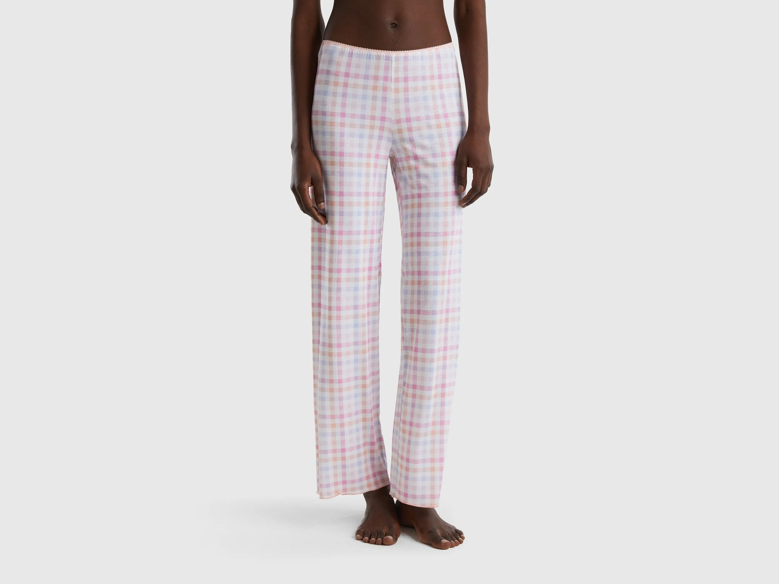 PATTERNED TROUSERS IN STRETCH VISCOSE