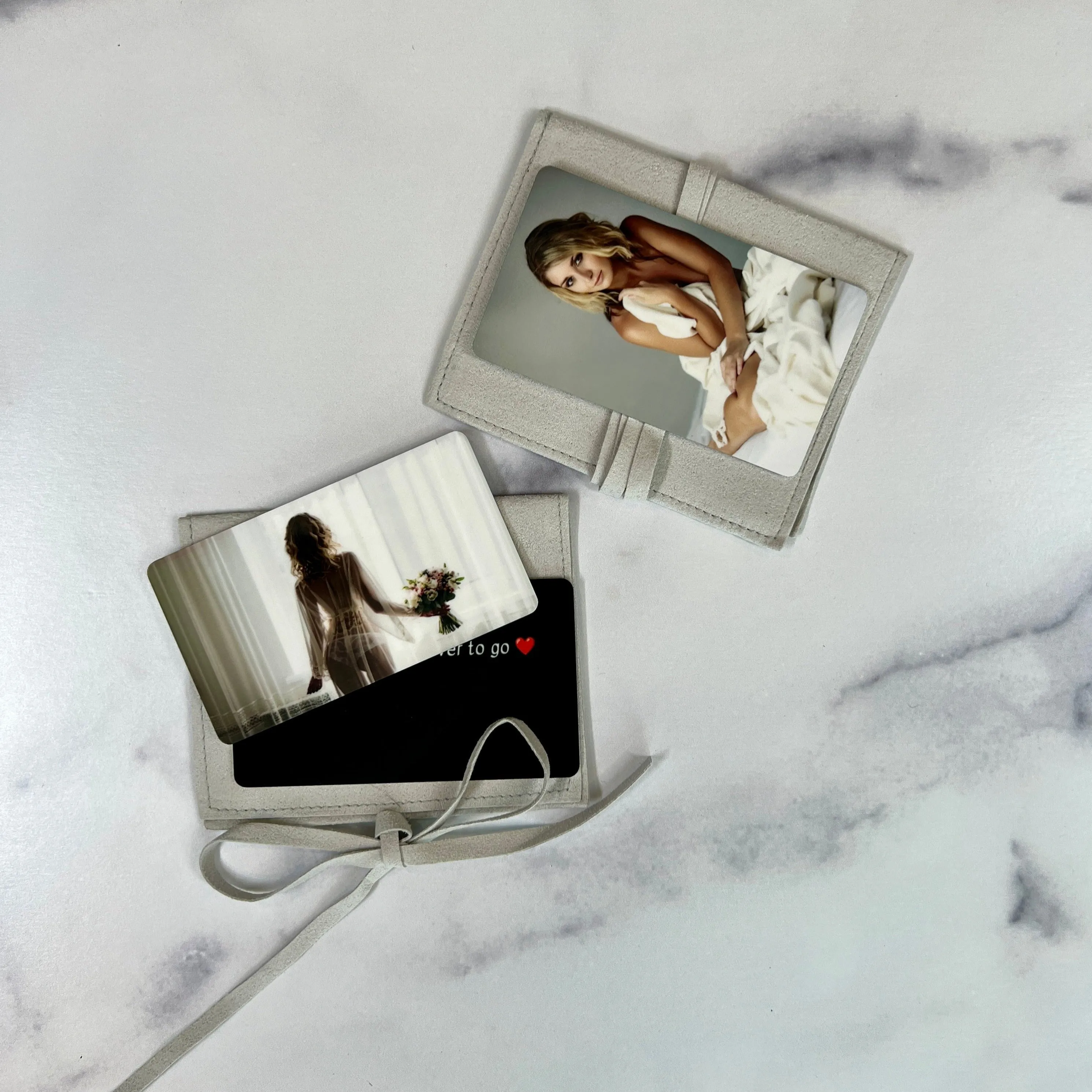 Personalized Boudoir Photo Wallet Card – Custom Color Photo with Optional Message