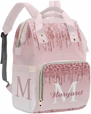 Personalized Glitter Diaper Bag for Stylish Moms