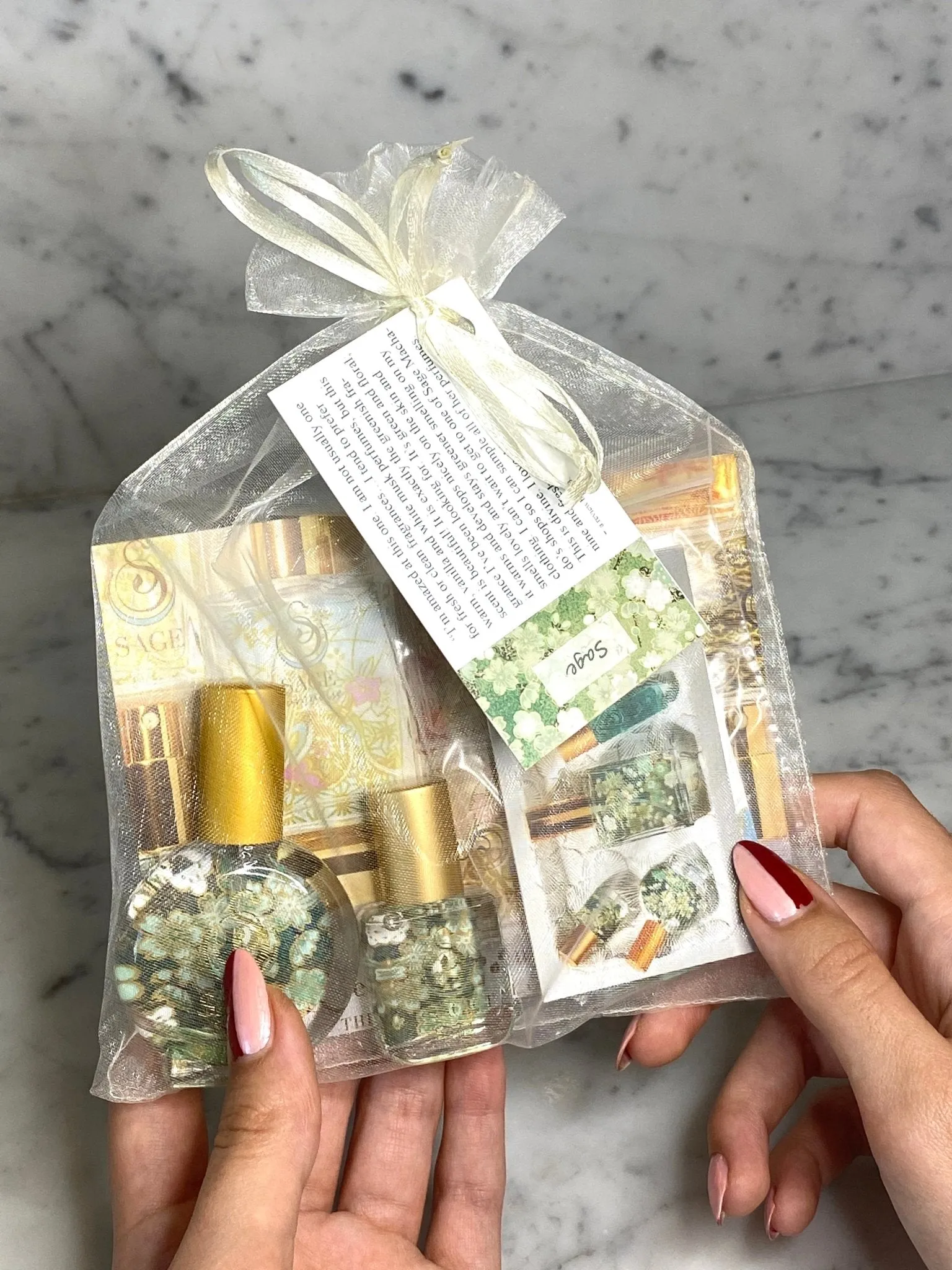 PETITE DUO ~ SAGE Organic Perfume Oil Extract Roll-On and Organic Eau de Toilette Mini Gift Set by Sage