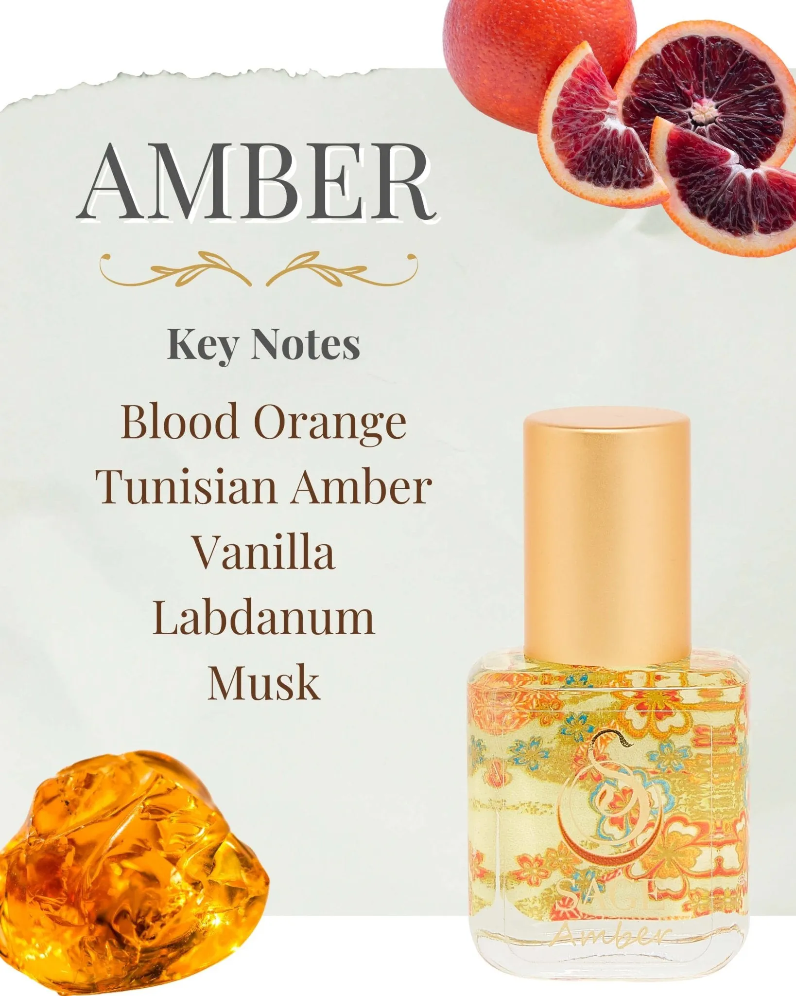 PETITE EARTHY TRIO ~ Diamond, Onyx, and Amber Organic Perfume Oil Extract Gift Set by Sage