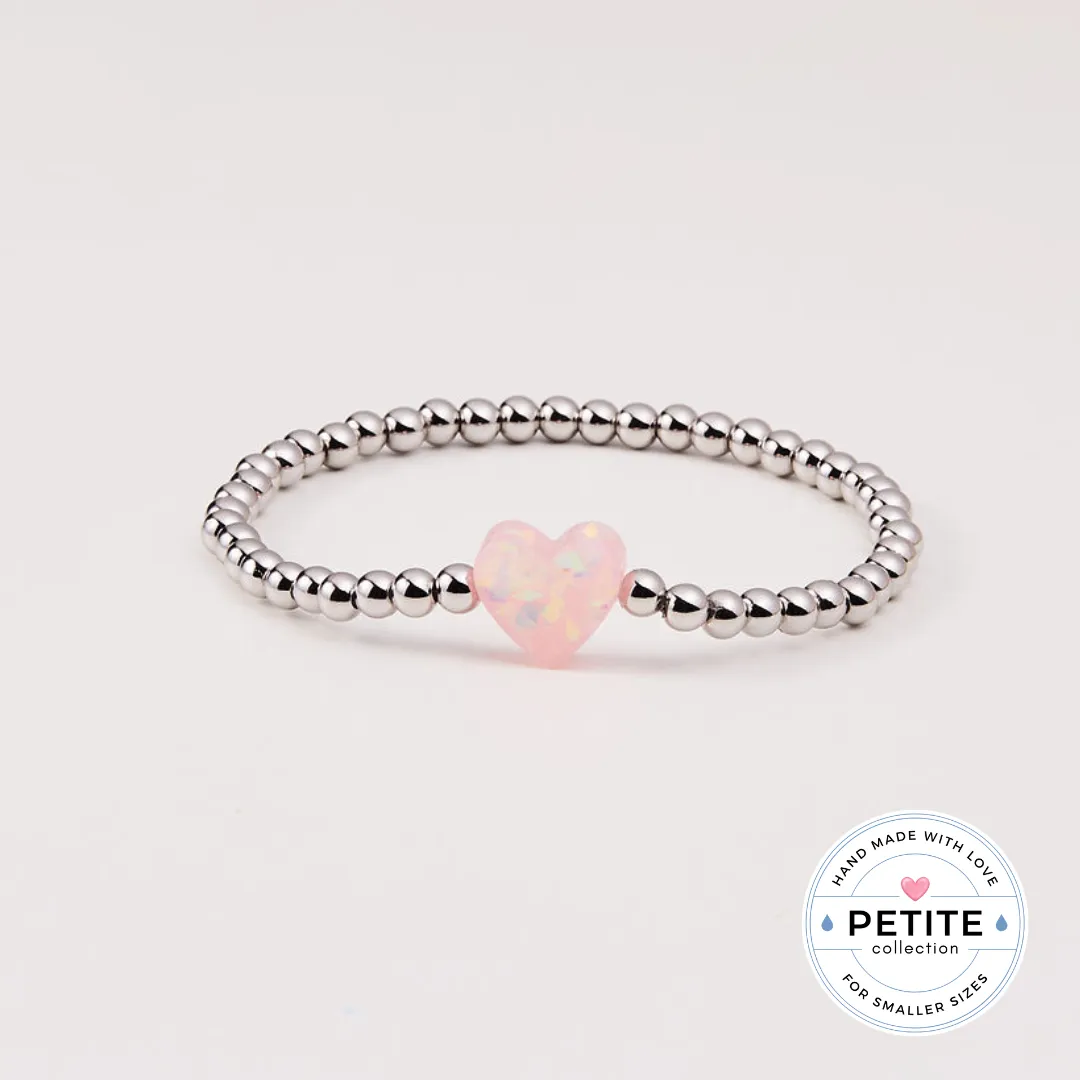 PETITE HOLY WATER HEART STRETCH BRACELET