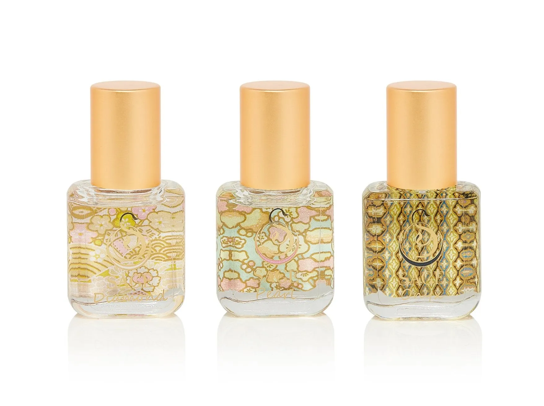 PETITE TOP SELLER TRIO ~ Diamond, Onyx, and Pearl Organic Perfume Oil Extract Gift Set by Sage