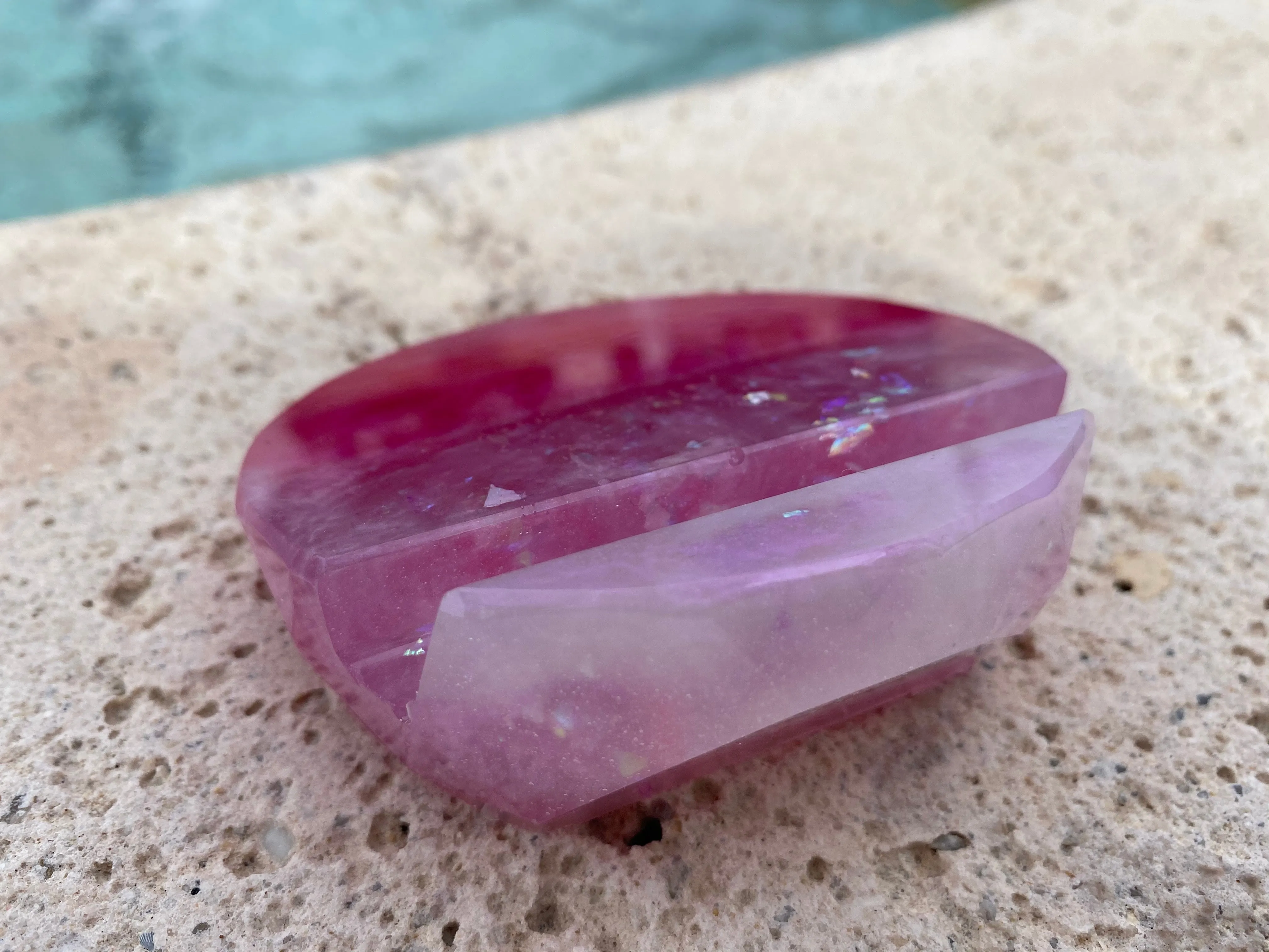 Pink Ombre Business Card Holder