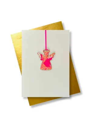 Pink Stories Angel Greeting Card