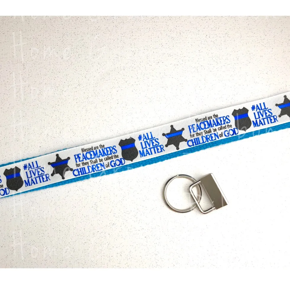 Police Officer Support - All Lives Matter Key Fob Kit - Multiple Colors Available