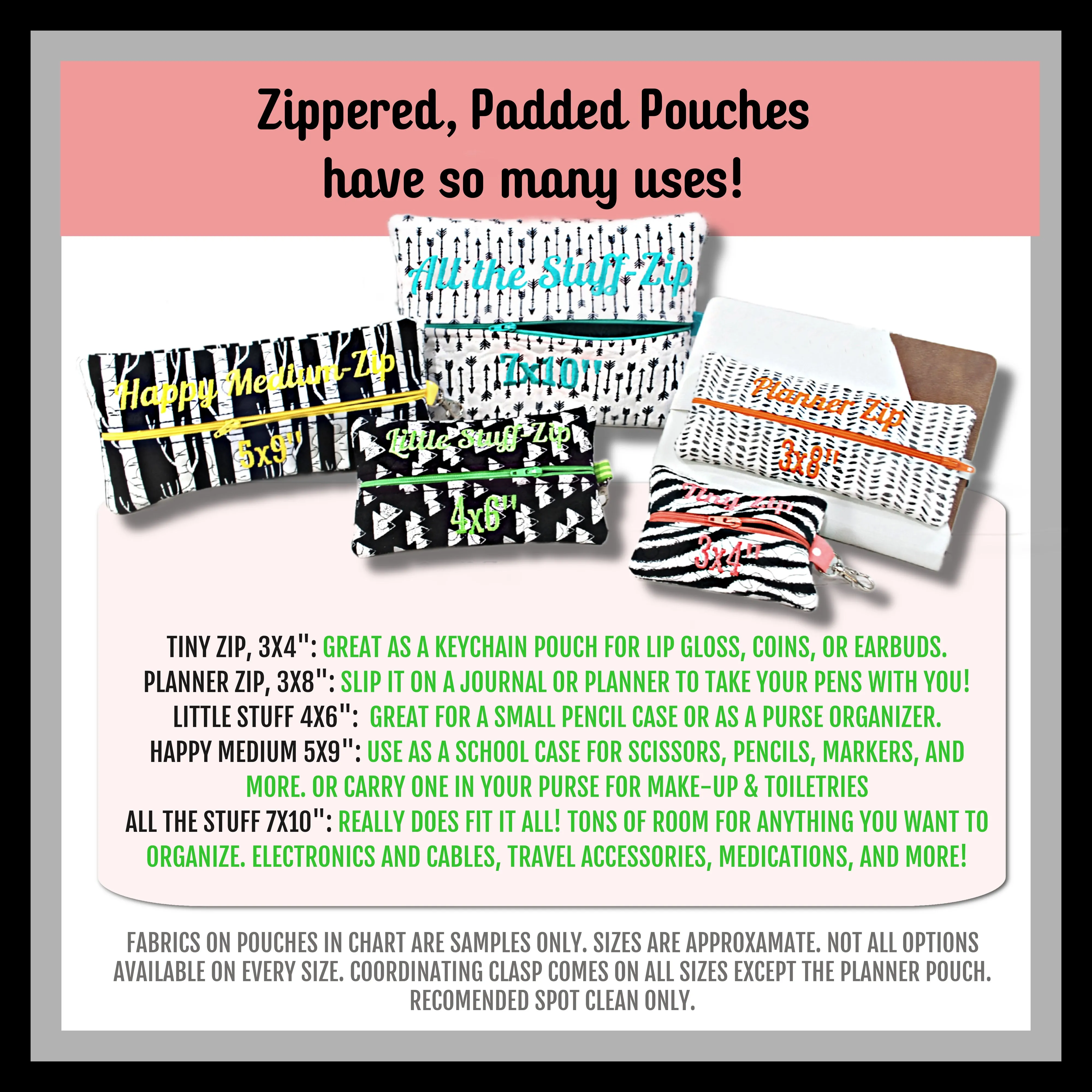 Popcicles Personalized Quilted Pouch