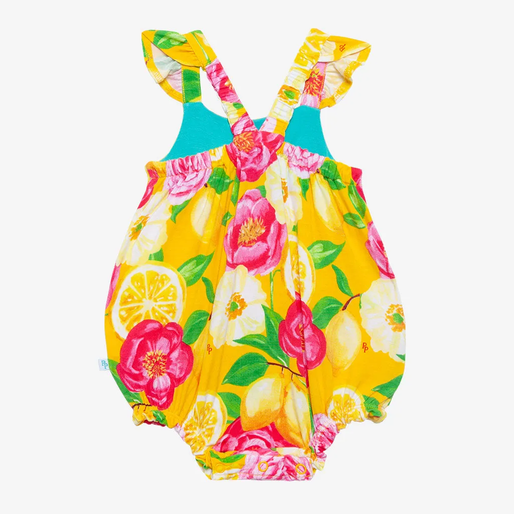 Posh Peanut Annika Ruffled Capsleeve Bubble Romper