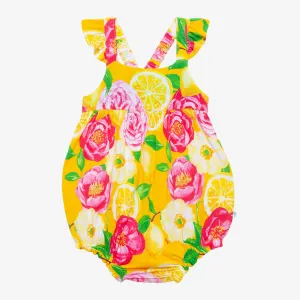 Posh Peanut Annika Ruffled Capsleeve Bubble Romper