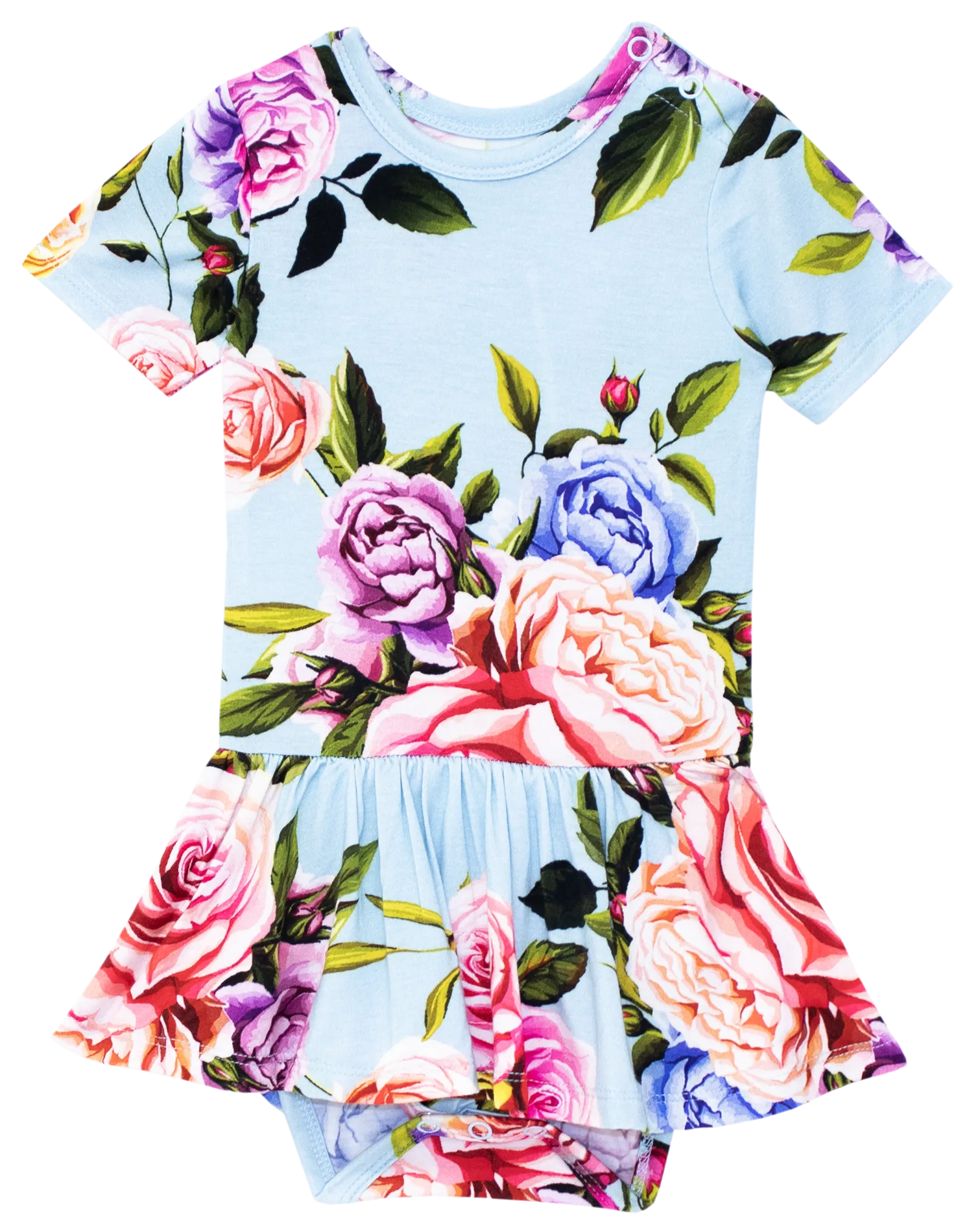Posh Peanut Country Rose S/S Twirl Skirt Bodysuit