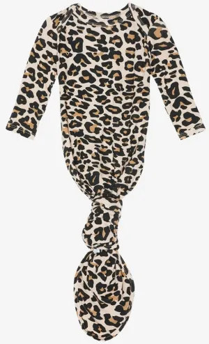 Posh Peanut Lana Leopard Tan Basic Knotted Gown