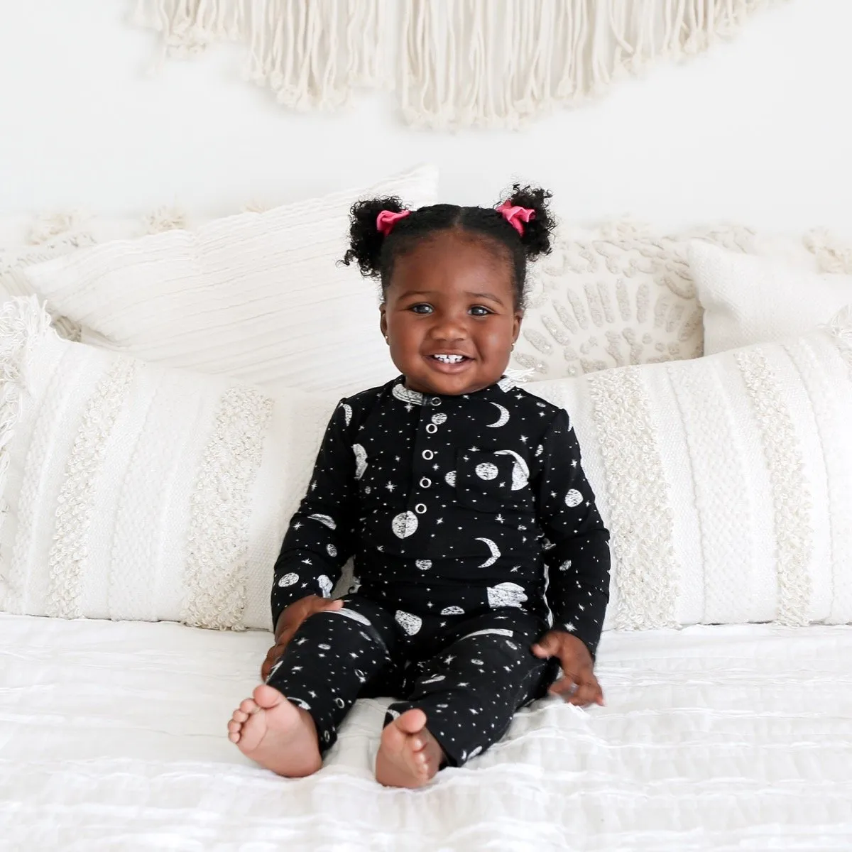 Posh Peanut Riley Cuffed Henley Romper