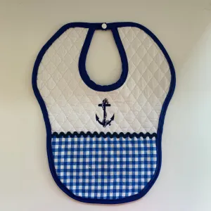 Quilted Anchor Baby Bib