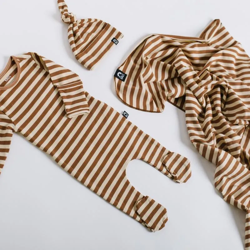 RAGS Newborn Bundle - Camel & Turtledove Stripe