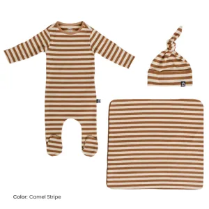 RAGS Newborn Bundle - Camel & Turtledove Stripe