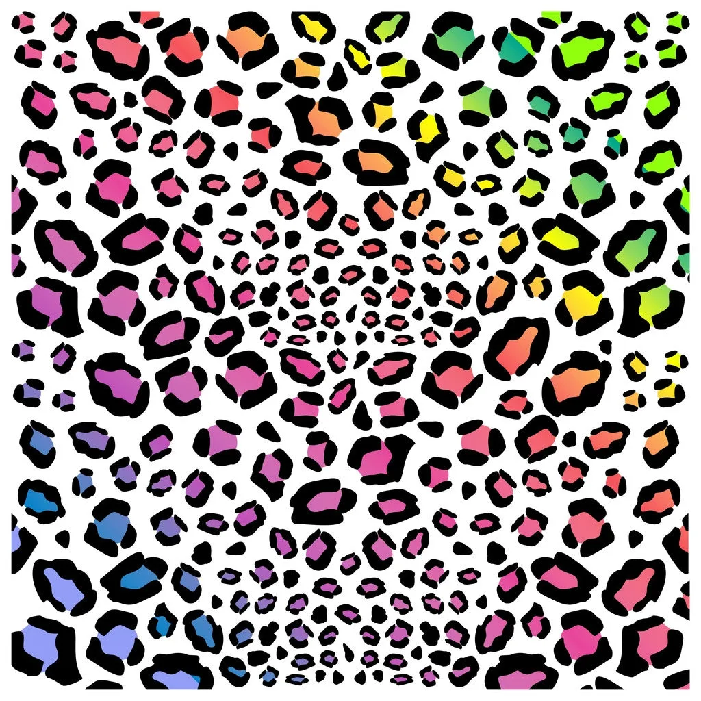 Rainbow Leopards Patterns Adhesive Vinyl Sheet