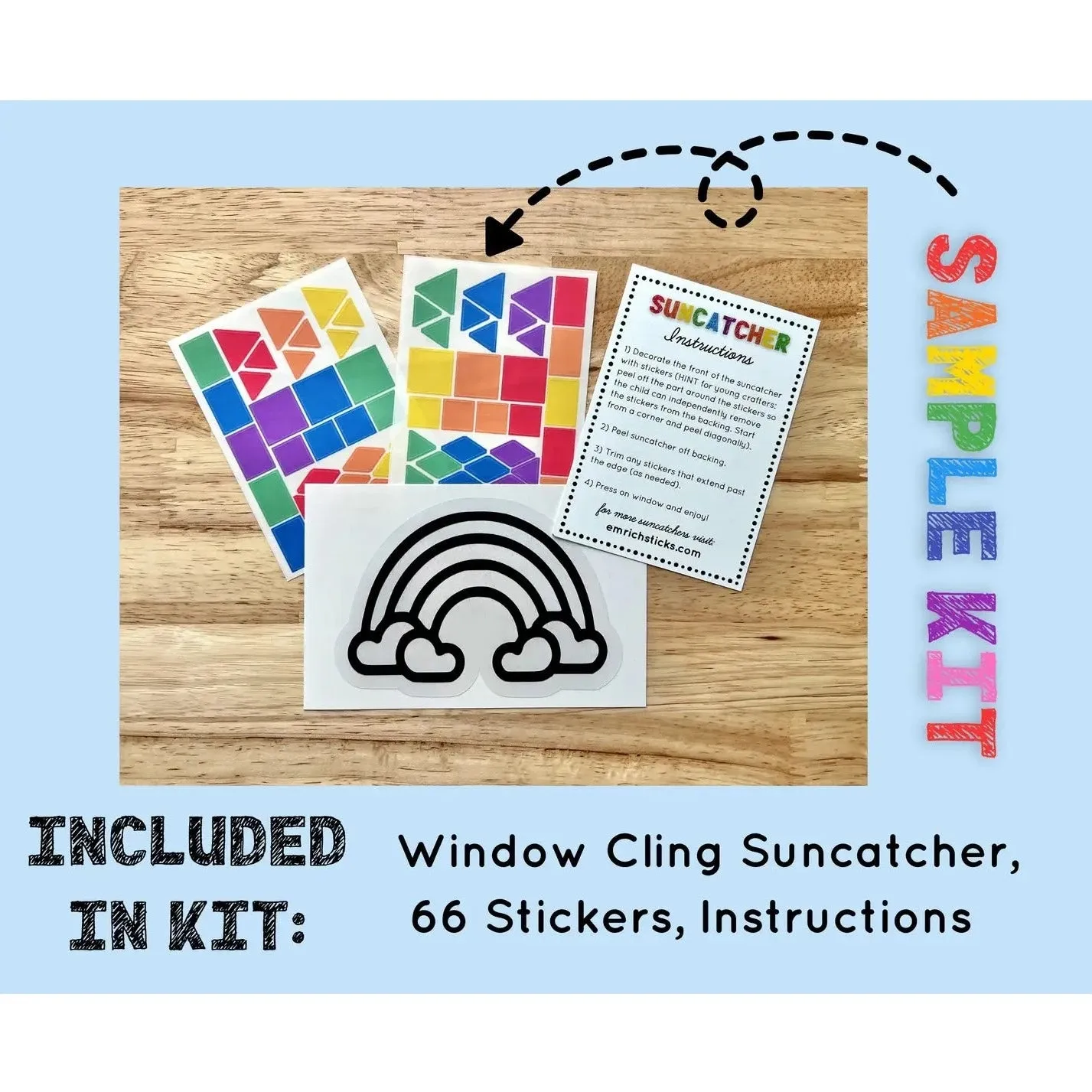 RAINBOW SUNCATCHER STICKER CRAFT KIT