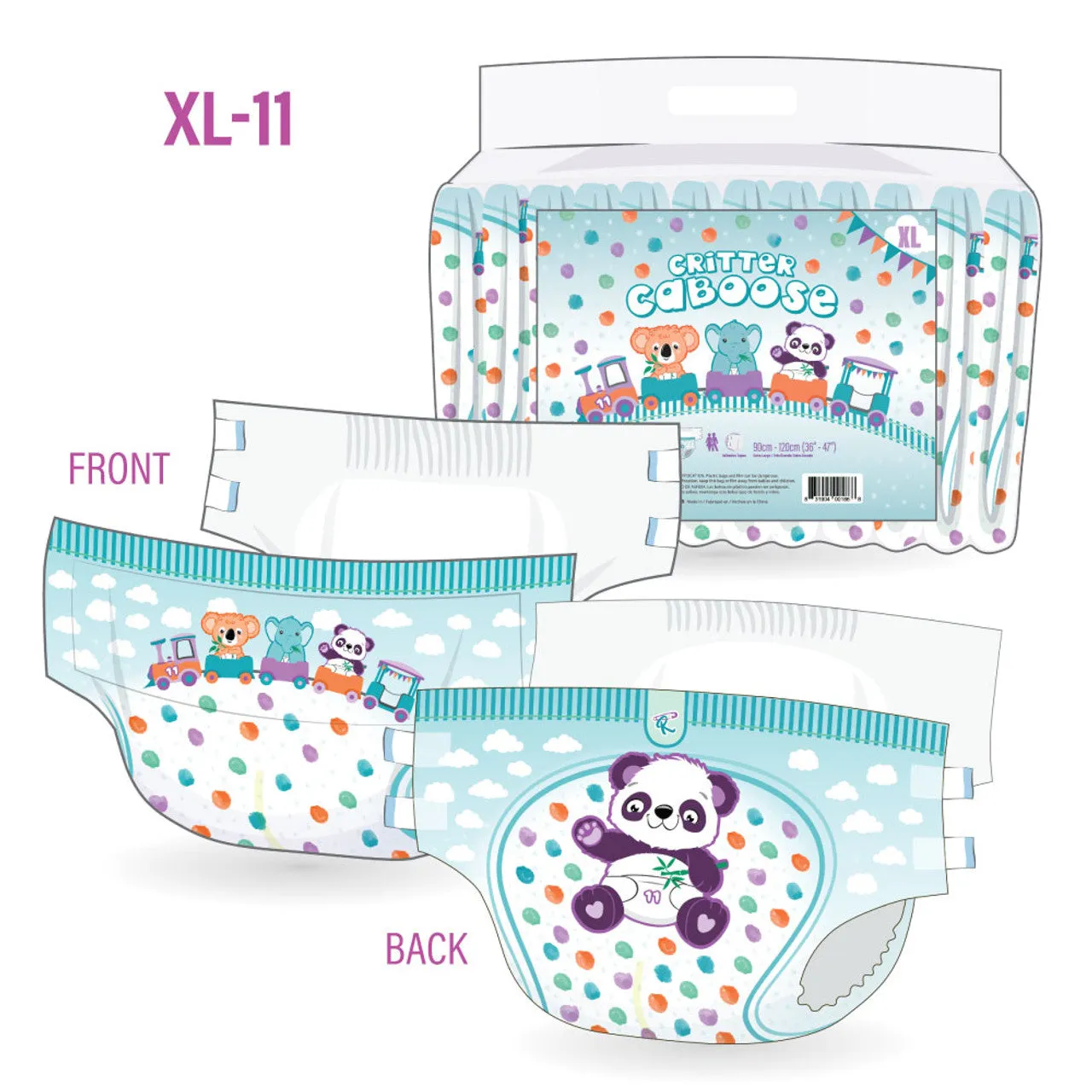 Rearz - Critter Caboose Adult Diapers