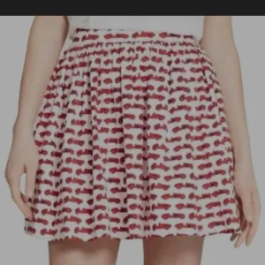 Red Patterned Skirt